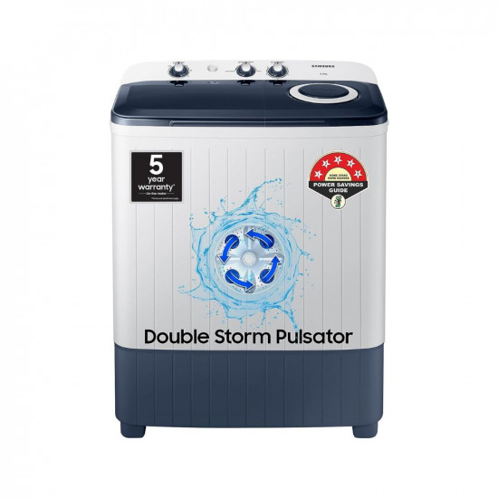 Samsung 6.5 kg, 5 star, Semi-Automatic Washing Machine (WT65R2200LL/TL, Air Turbo Drying, LIGHT GRAY)