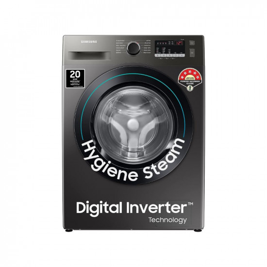 Samsung 7 Kg 5 Star Inverter Fully Automatic Front Load Washing Machine (WW70T4020CX1TL Inox, In-Built Heater)