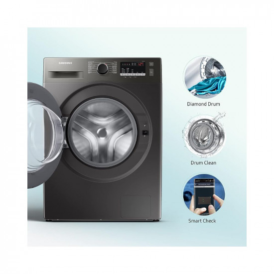 Samsung 7 Kg 5 Star Inverter Fully Automatic Front Load Washing Machine (WW70T4020CX1TL Inox, In-Built Heater)
