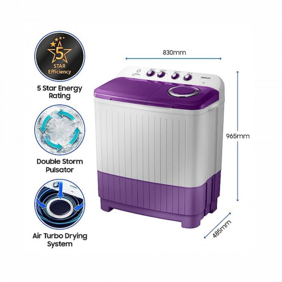 Samsung 7 Kg 5 Star Semi Automatic Top Load Washing Machine WT70M3000UU TL
