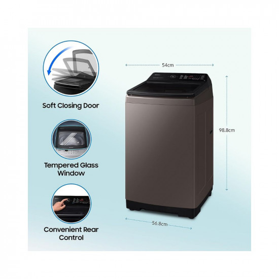Samsung 7 Kg '5 Star Ecobubble™ Wi-Fi, Inverter Fully Automatic Top Load Washing Machine (WA70BG4542BYTL_Lavender Gray), Bubble Storm technology