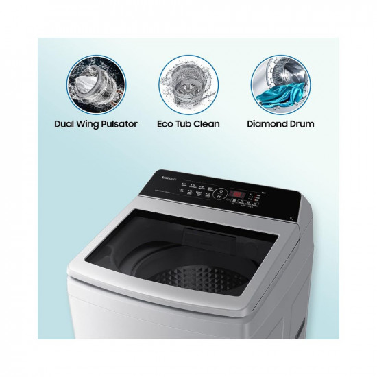 Samsung 7 Kg Inverter 5 Star Fully Automatic Top Load Eco Bubble Washing Machine WA70BG4441YYTL