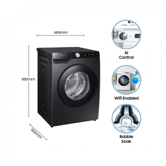 Samsung 8 Kg 5 Star AI Control & Wi-Fi, Fully-Automatic Front Loading Washing Machine