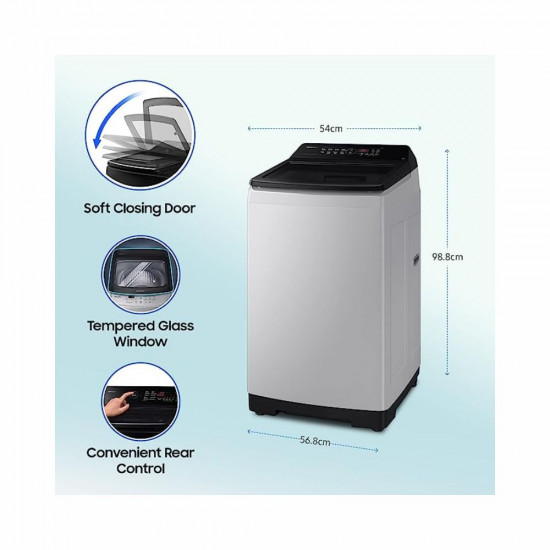 Samsung 8 Kg Inverter 5 Star Fully Automatic Top Load Ecobubble Washing Machine WA80BG4441BGTL