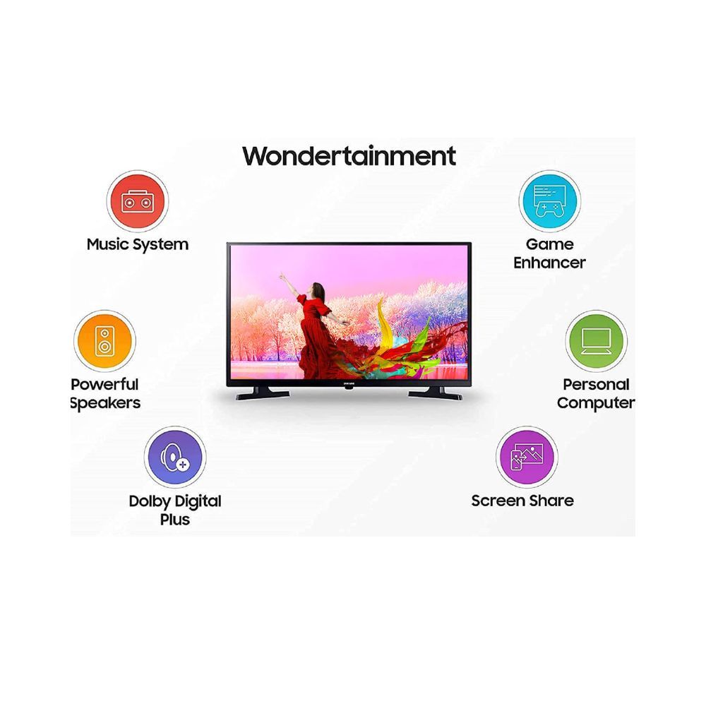 Samsung 80 cm (32 Inches) Wondertainment Series HD Ready LED Smart TV UA32T4340BKXXL (Glossy Black)