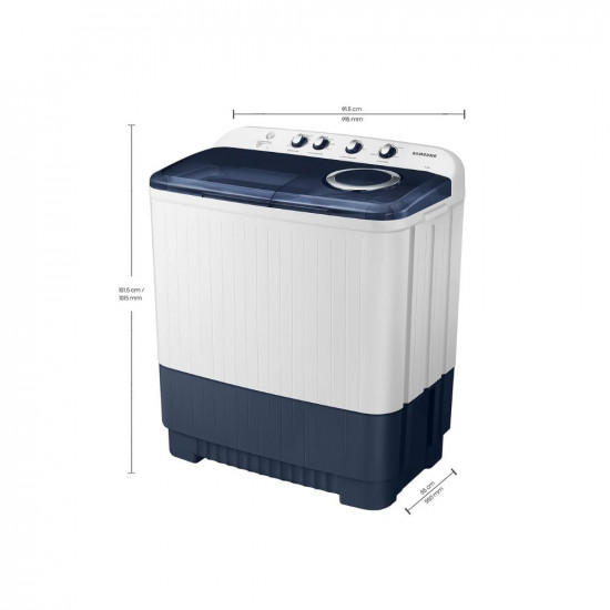 Samsung 9.5 kg, 5 Star, Hexa Storm Pulsator, Semi-Automatic Top Load Washing Machine (WT95A4200LL/TL, Air Turbo Drying, LIGHT GRAY)