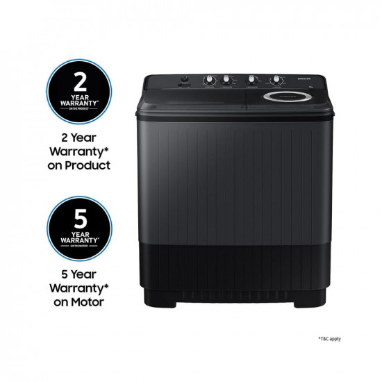 Samsung 9.5 kg, 5 Star, Semi-Automatic Washing Machine (WT95A4260GD/TL, Air Turbo Drying, Dark Gray)
