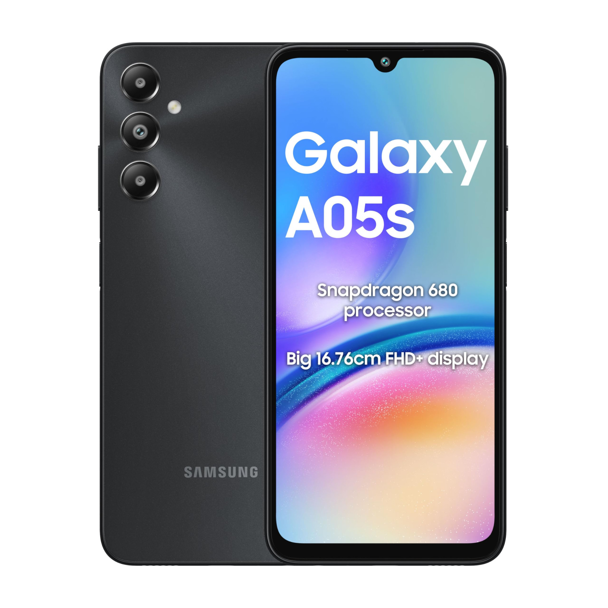 Samsung Galaxy A05s Black 4GB 128GB Storage  50 MP Main Camera  Upto 8GB RAM with RAM Plus  Snapdragon 680  5000 mAh Battery