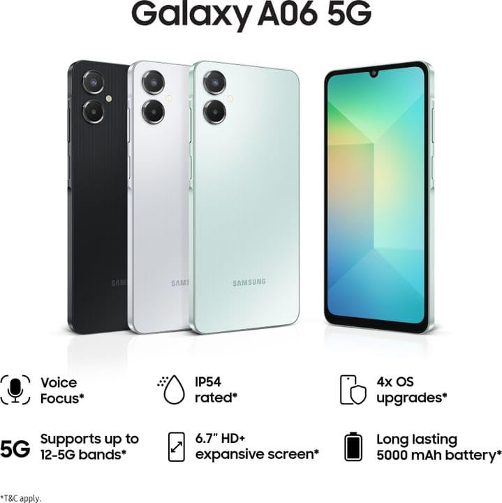 Samsung Galaxy A06 5G Light Gray 4GB RAM 64GB ROM