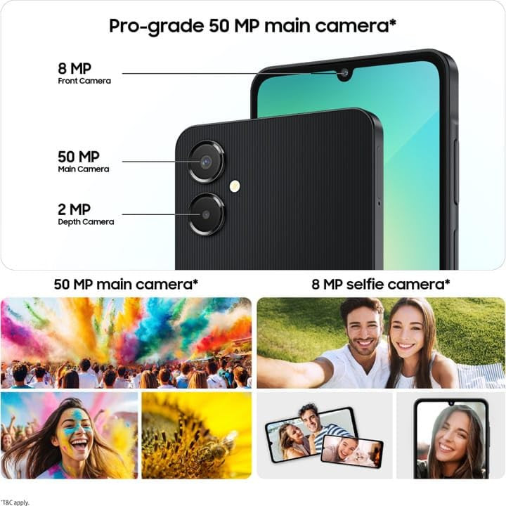 Samsung Galaxy A06 5G Light Gray 4GB RAM 64GB ROM with 67 inch HD Plus 90Hz Display 50MP Dual Camera 8MP Front Camera MTK D6300 Processor 5000mAh Battery Side Fingerprint One UI 70