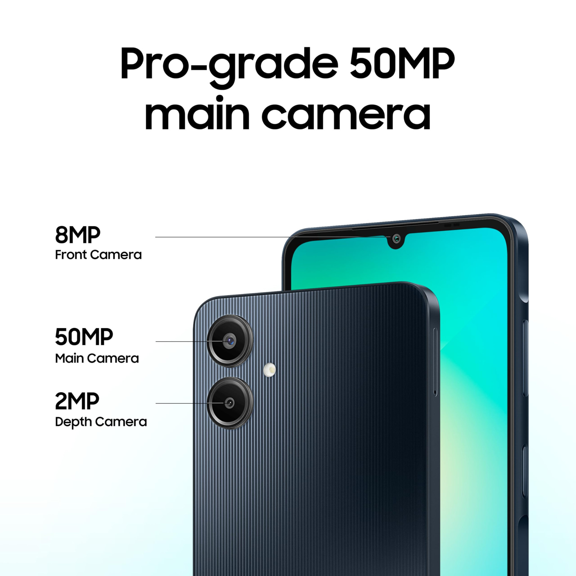 Samsung Galaxy A06 Black 4GB RAM 64GB Storage 50 MP Main Camera Upto 8GB RAM with RAM Plus MediaTek Helio G85 5000 mAh Battery Knox Vault Security  Privacy Fingerprint Sensor