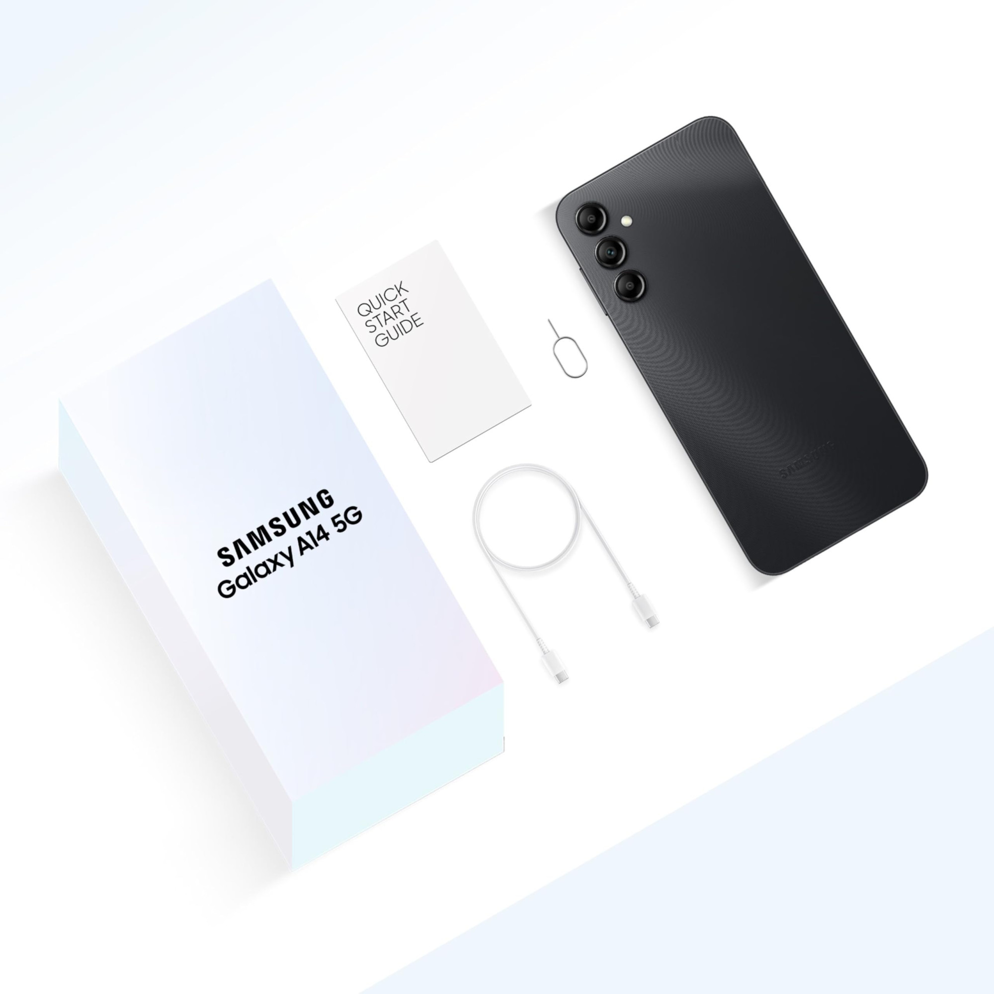 Samsung Galaxy A14 5G Black 4GB 64GB Storage  Triple Rear Camera 50 MP Main  Upto 8 GB RAM with RAM Plus  Without Charger