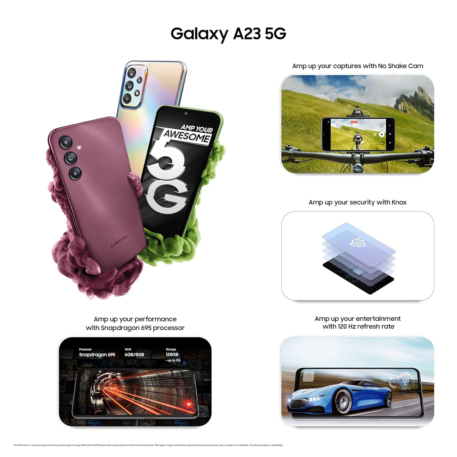 Samsung Galaxy A23 5G, Light Blue (8GB, 128GB Storage) Without Offer