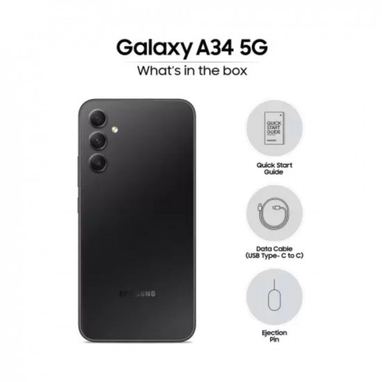 SAMSUNG Galaxy A34 5G (Awesome Graphite, 256 GB) (8 GB RAM)