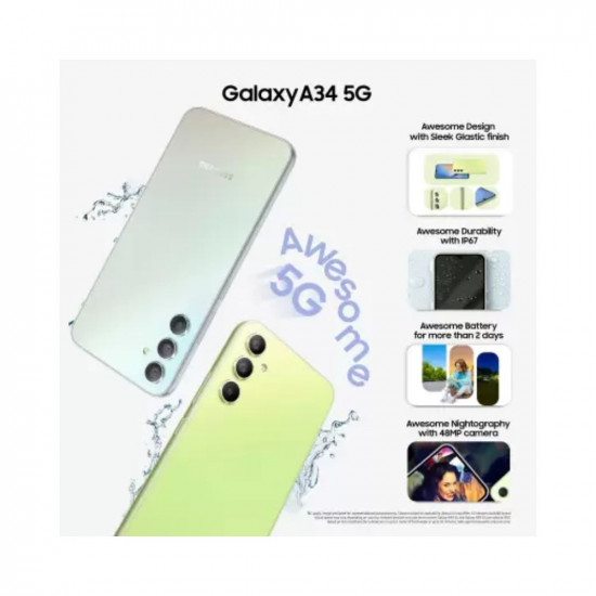 SAMSUNG Galaxy A34 5G (Awesome Graphite, 256 GB) (8 GB RAM)