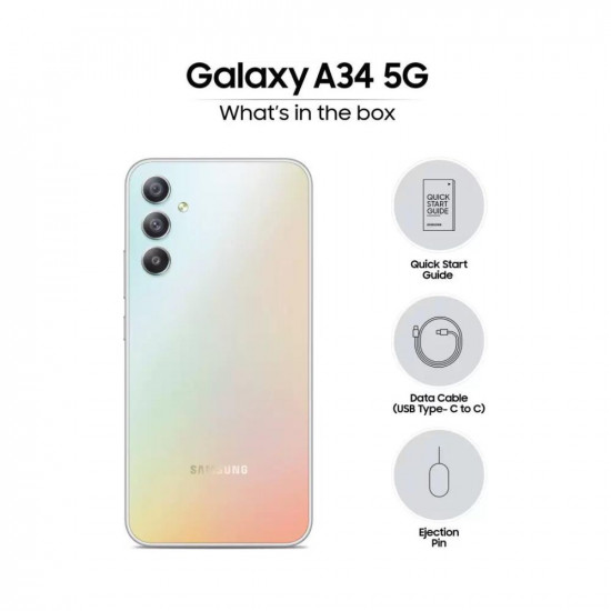 SAMSUNG Galaxy A34 5G (Awesome Silver, 128 GB) (8 GB RAM)