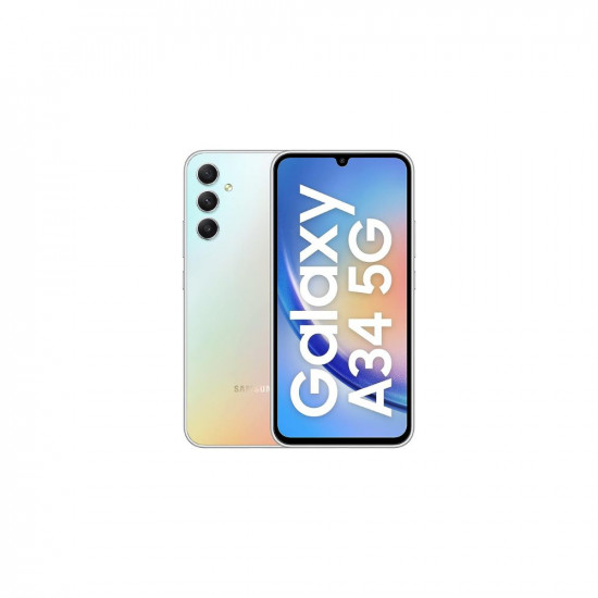 Samsung Galaxy A34 5G (Awesome Silver, 8GB, 128GB Storage) | 48 MP No Shake Cam (OIS) | IP67 | Gorilla Glass 5 | Voice Focus | Without Charger