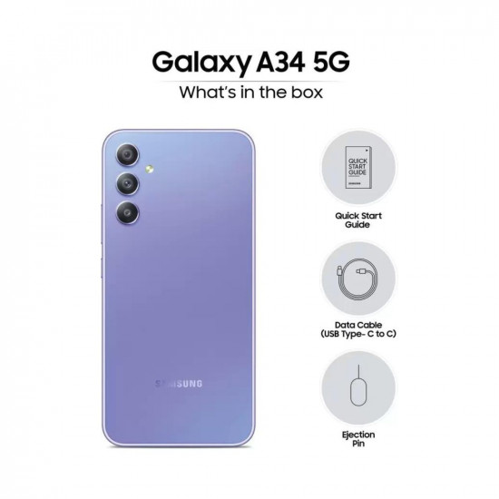 SAMSUNG Galaxy A34 5G (Awesome Violet, 128 GB) (8 GB RAM)