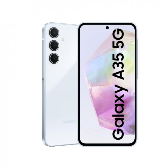 Samsung Galaxy A35 5G (Awesome Iceblue, 8GB RAM, 128GB Storage) | Premium Glass Back | 50 MP Main Camera (OIS) | Nightography | IP67 | Corning Gorilla Glass Victus+ | sAMOLED with Vision Booster