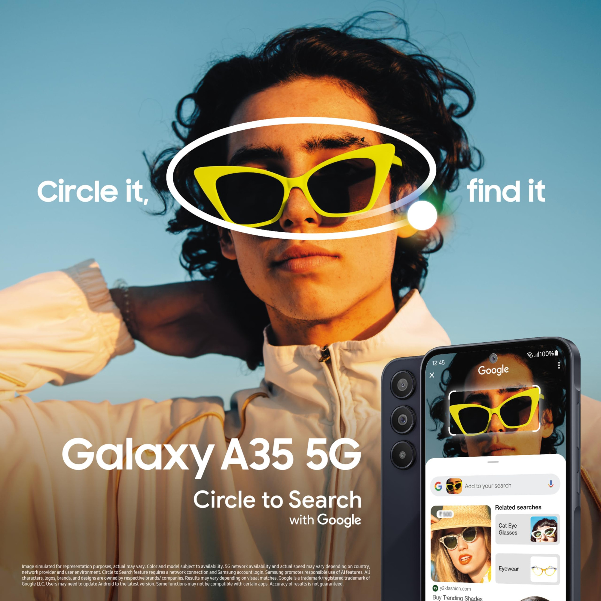 Samsung Galaxy A35 5G Awesome Navy 8GB RAM 256GB Storage  Premium Glass Back  50 MP Main Camera OIS  Nightography  IP67  Corning Gorilla Glass Victus  sAMOLED with Vision Booster