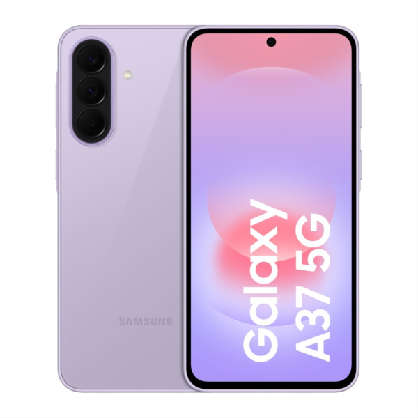 Image of Samsung Galaxy A37 5G (Awesome Lavender, 8GB RAM, 128GB Storage), Agentic AI, Triple Camera with Nightography Video, 2 Days Battery Life, 6 Gen OS Upgrades, IP68, 7.4mm Sleek, with No Cost EMI