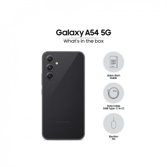 Samsung Galaxy A54 5G (Awesome Graphite, 8GB, 256GB Storage) | 50 MP No Shake Cam (OIS) | IP67 | Gorilla Glass 5 | Voice Focus | Without Charger