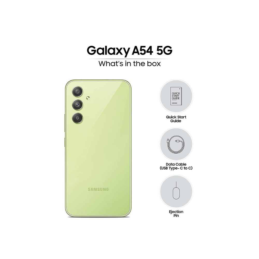 Samsung Galaxy A54 5G (Awesome Lime, 8GB, 256GB Storage)