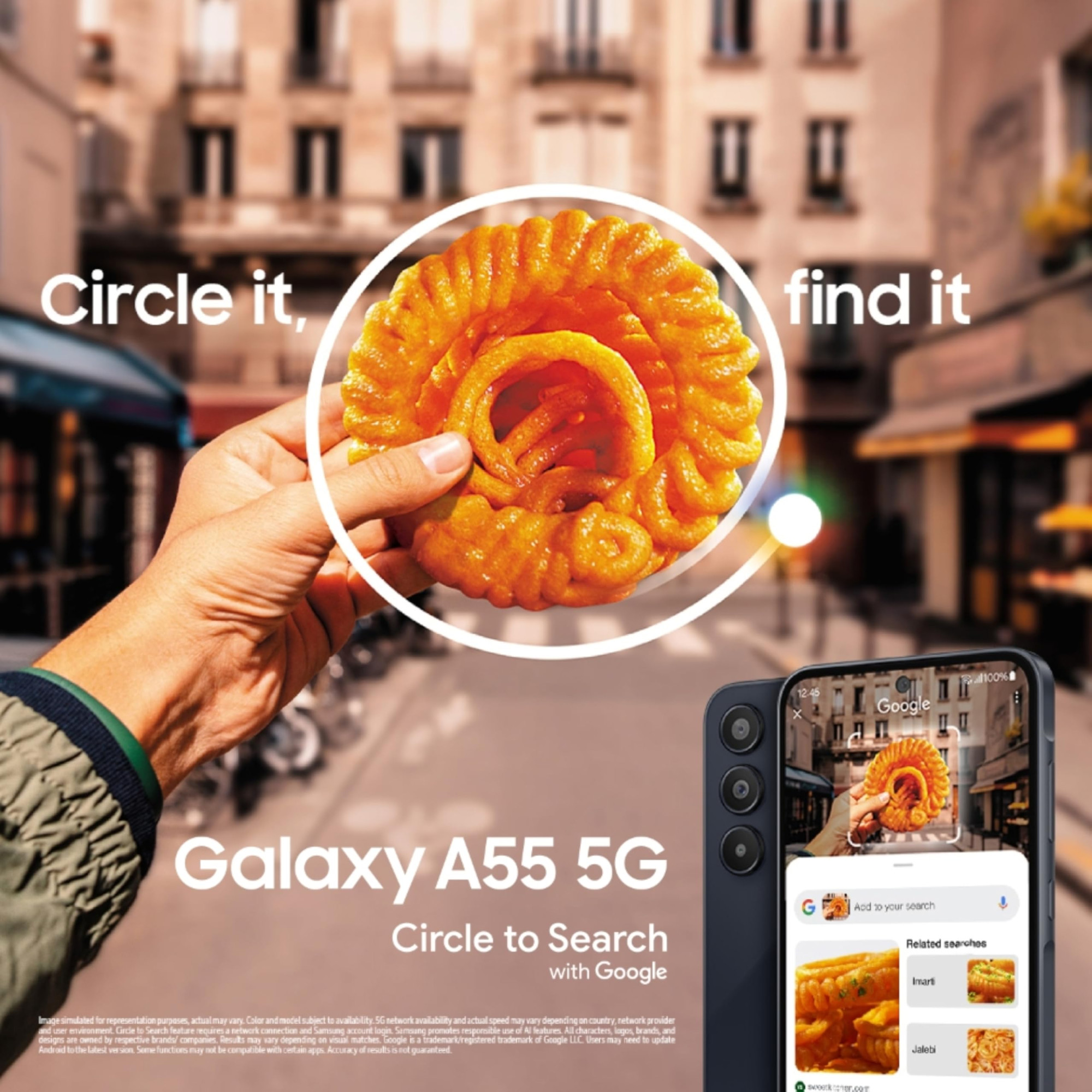 Samsung Galaxy A55 5G Awesome Navy 12GB RAM 256GB Storage  AI  Metal Frame  50 MP Main Camera OIS  Super HDR Video Nightography  IP67  Corning Gorilla Glass Victus  sAMOLED Display