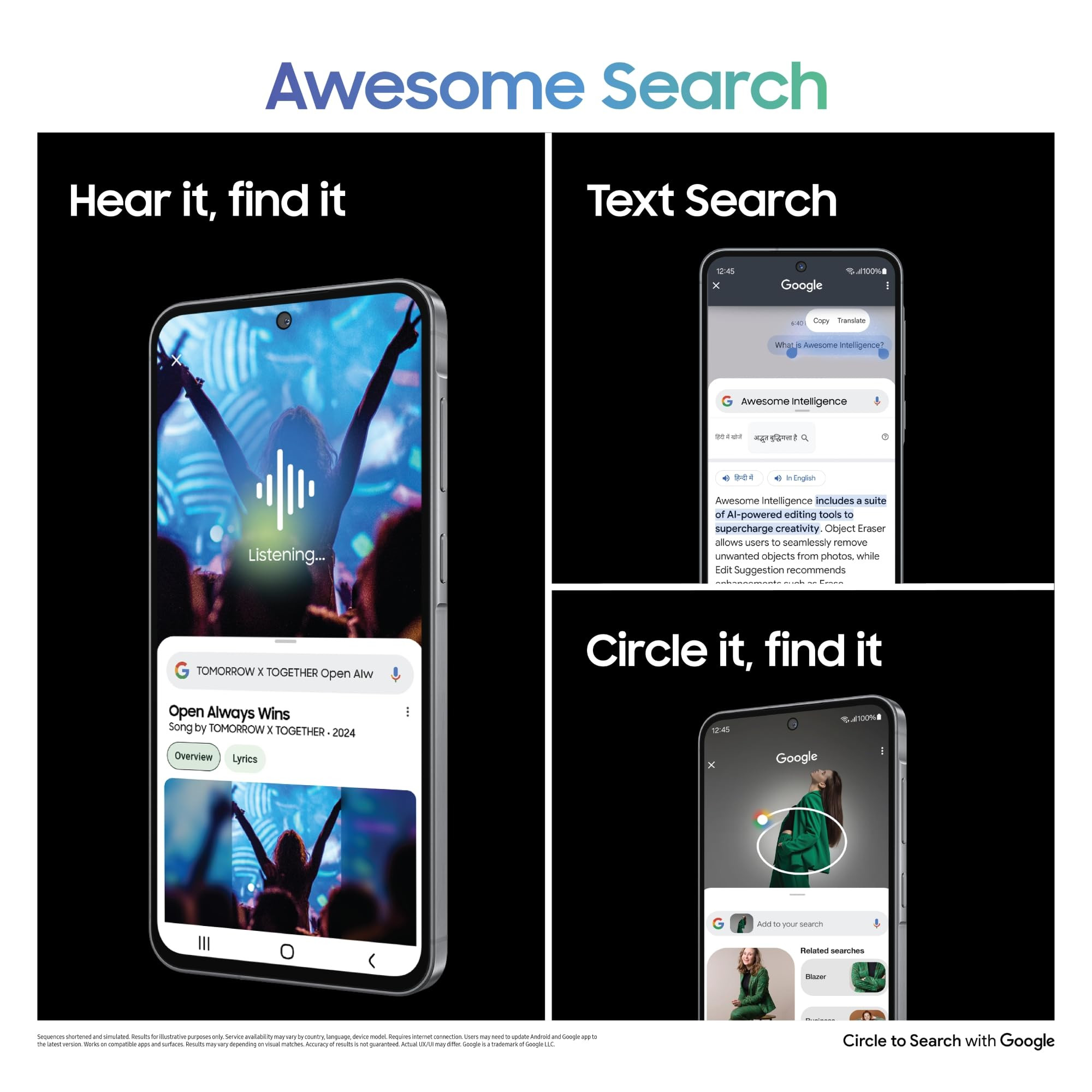 Samsung Galaxy A56 5G Awesome Graphite 8GB 256GB  Metal Frame  Gemini Live  Awesome Intelligence AI Circle to Search Instant Slo-Mo Auto-Trim Object Eraser  Flagship Grade Camera