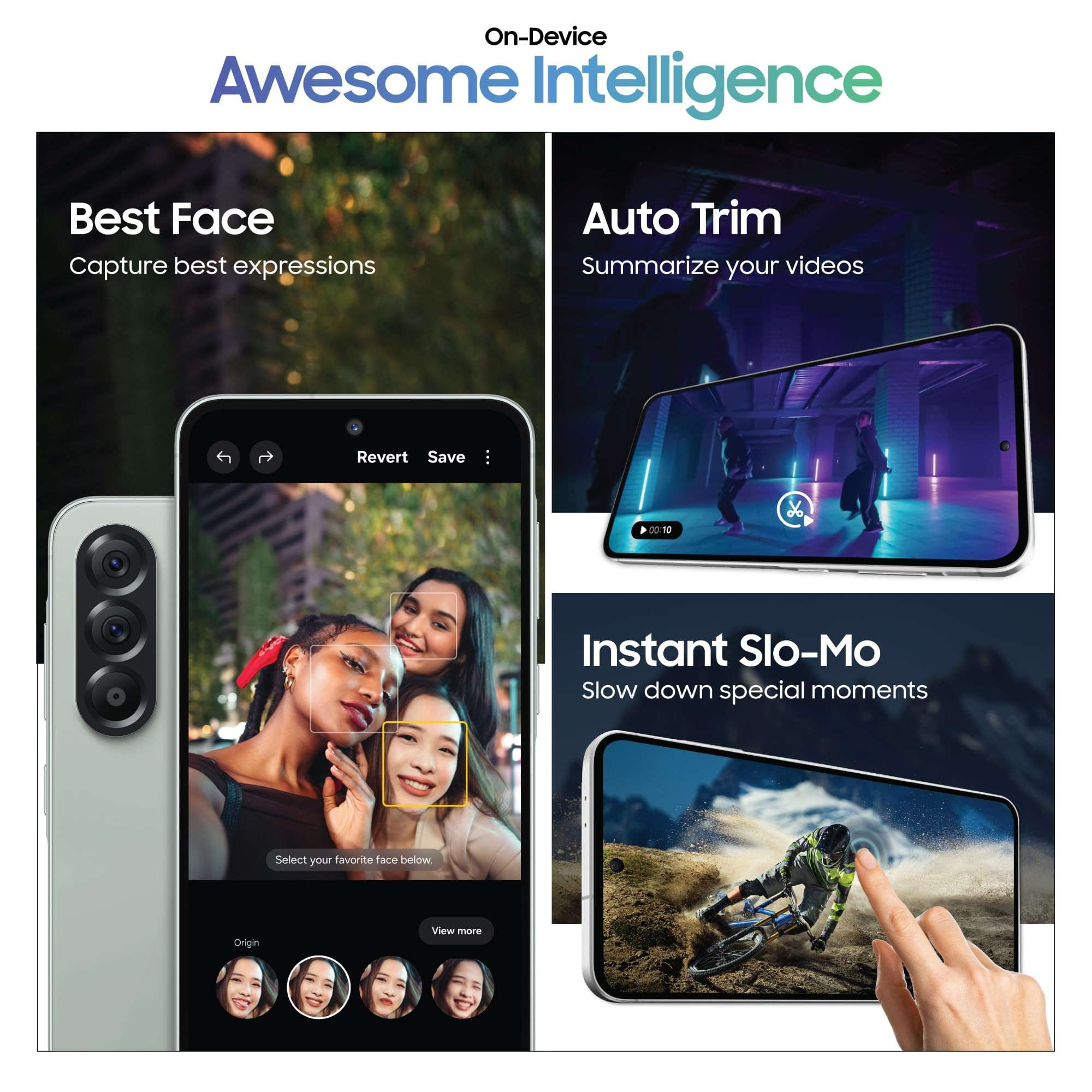 Samsung Galaxy A56 5G Awesome Olive 12GB 256GB  Metal Frame  Gemini Live  Awesome Intelligence AI Circle to Search Instant Slo-Mo Auto-Trim Object Eraser  Flagship Grade Camera