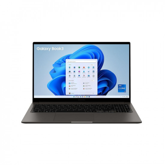 Samsung Galaxy Book3 Core i7 13th Gen 1355U - (16 GB/512 GB SSD/Windows 11 Home) Galaxy Book3 Thin and Light Laptop (15.6 Inch, Graphite, 1.58 Kg, with MS Office)