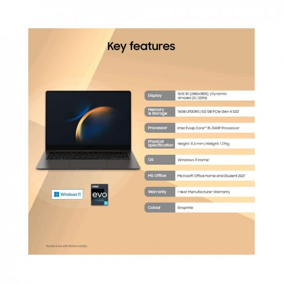 Samsung Galaxy Book3 Pro Intel 13th Gen i5 EvoTM 35.56cm(14