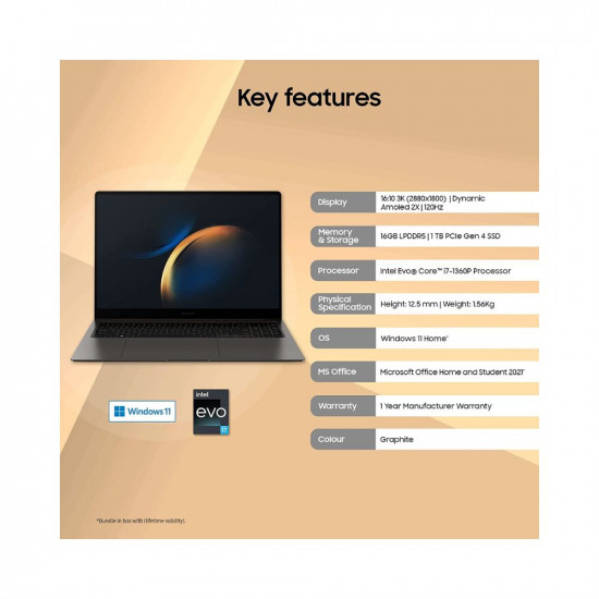 Samsung Galaxy Book3 Pro Intel 13th Gen i7 EvoTM 40.62cm(16