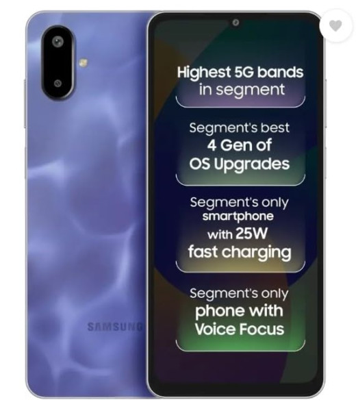 Image of Samsung Galaxy F06 5G, Lit Voilet (6GB, 128GB)