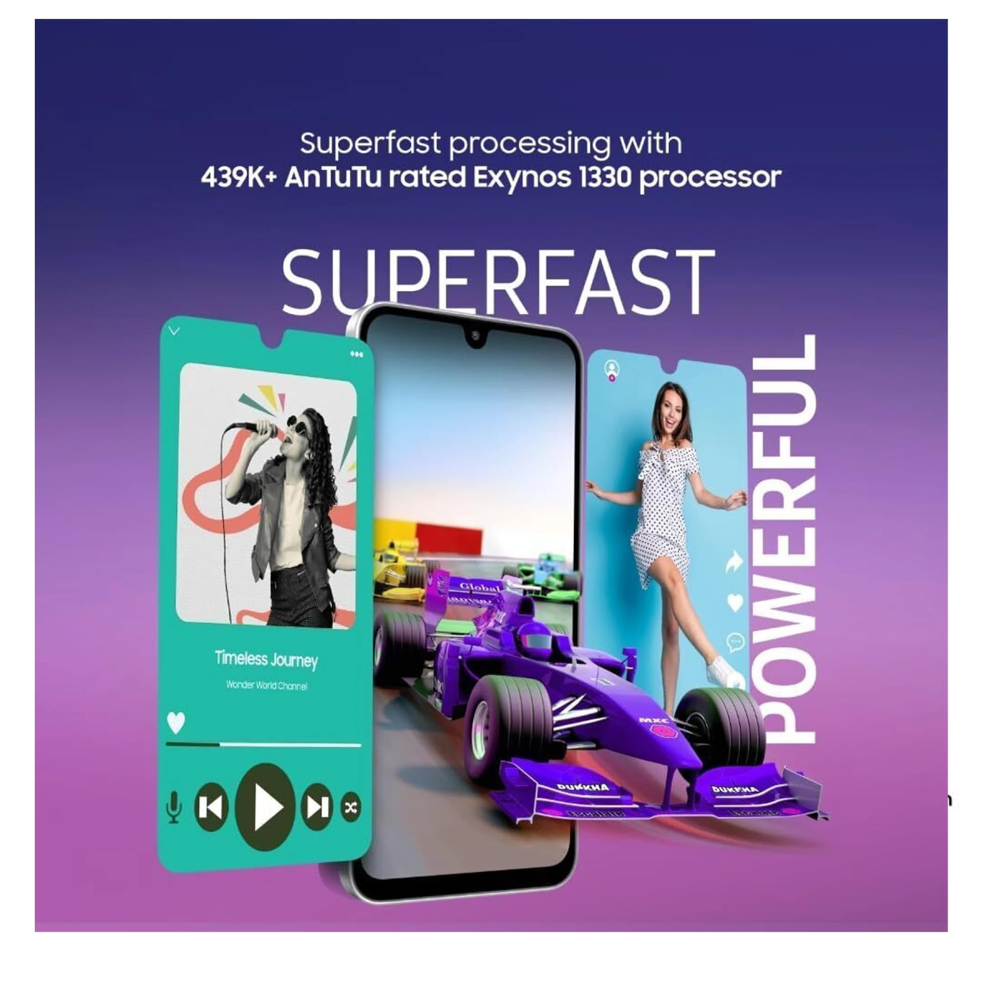 Samsung Galaxy F17 5G Violet Pop 4GB 128GB