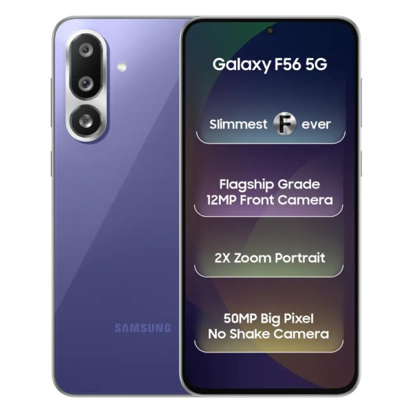 Image of Samsung Galaxy F56 5G (Violet, 8GB RAM, 128GB Storage) | Super AMOLED+ 120Hz Display | AI Features | 50MP Triple Camera | 5000 mAh Battery