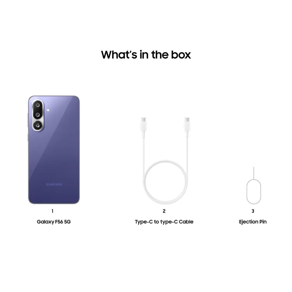 Samsung Galaxy F56 5G Violet 8GB RAM 128GB Storage Super AMOLED 120Hz Display AI Features 50MP Triple Camera 5000 mAh Battery