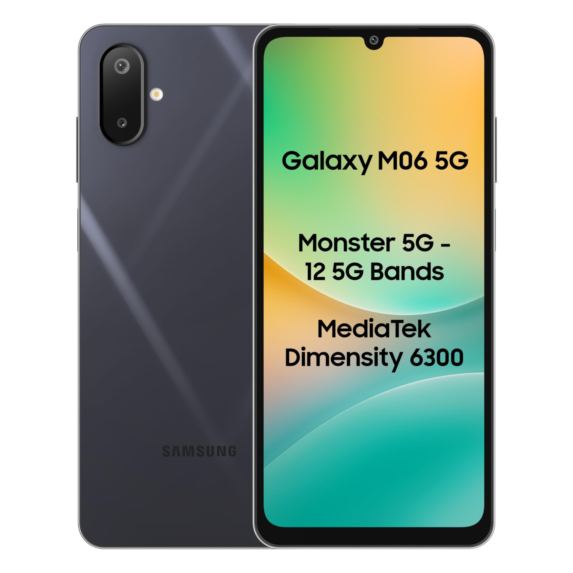 Samsung Galaxy M06 5G Blazing Black 4GB RAM 128 GB Storage  MediaTek Dimensity 6300  AnTuTu Score 422K  12 5G Bands  25W Fast Charging  4 Gen of OS Upgrades  Without Charger