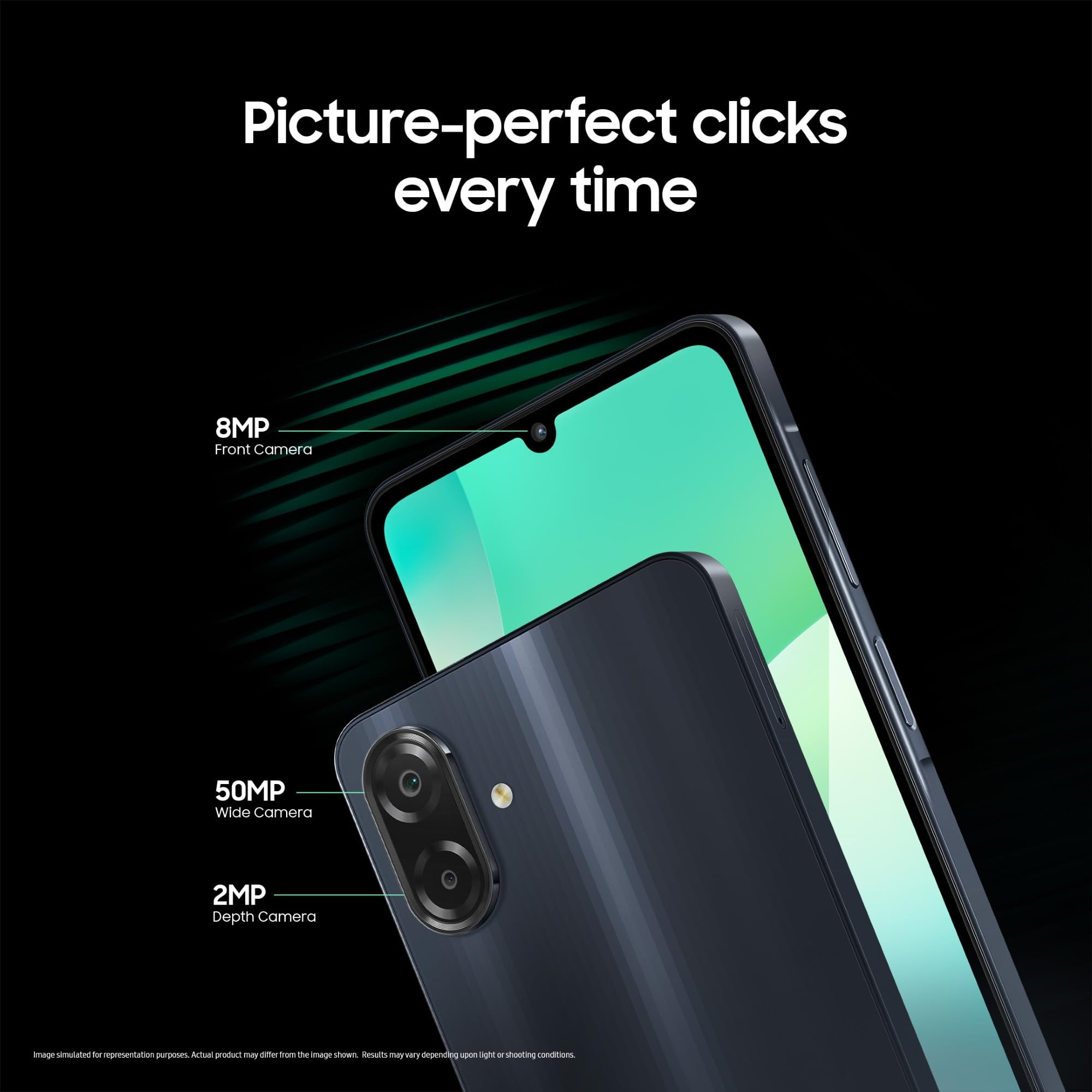 Samsung Galaxy M07 Mobile Black 4GB RAM 64GB Storage  MediaTek Helio G99  AnTuTu 624K  IP54 50MP Camera  76mm Slim  5000mAh Battery  25W Fast Charging  6 Gen OS Upgrades  Without Charger