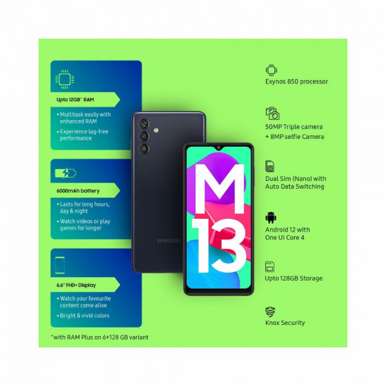 SAMSUNG GALAXY M13 5G (Midnight Blue, 128 GB)  (6 GB RAM)