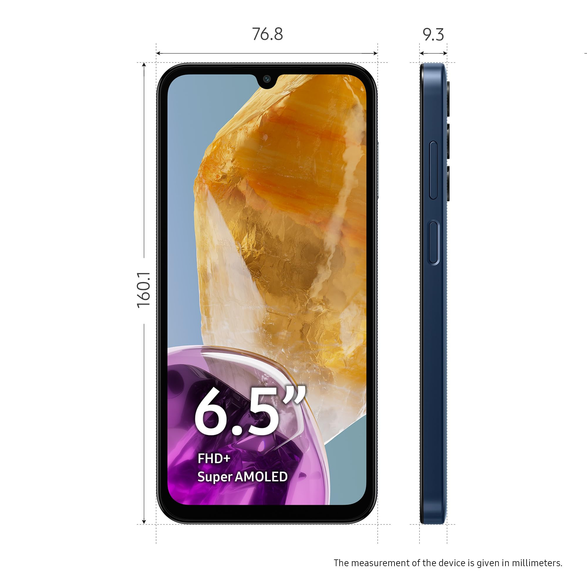 Samsung Galaxy M15 5G Blue Topaz4GB RAM128GB Storage 50MP Triple Cam 6000mAh Battery MediaTek Dimensity 6100 4 Gen OS Upgrade  5 Year Security Update Super AMOLED Display Without Charger