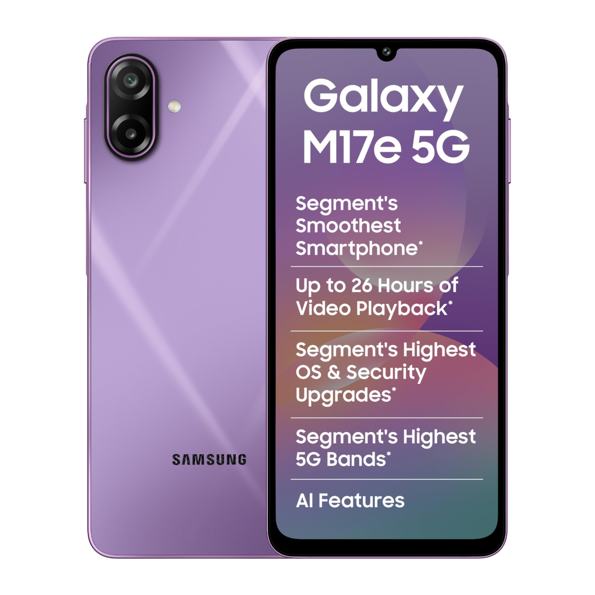 Samsung Galaxy M17e 5G 4 GB RAM 128GB Storage Vibe Violet