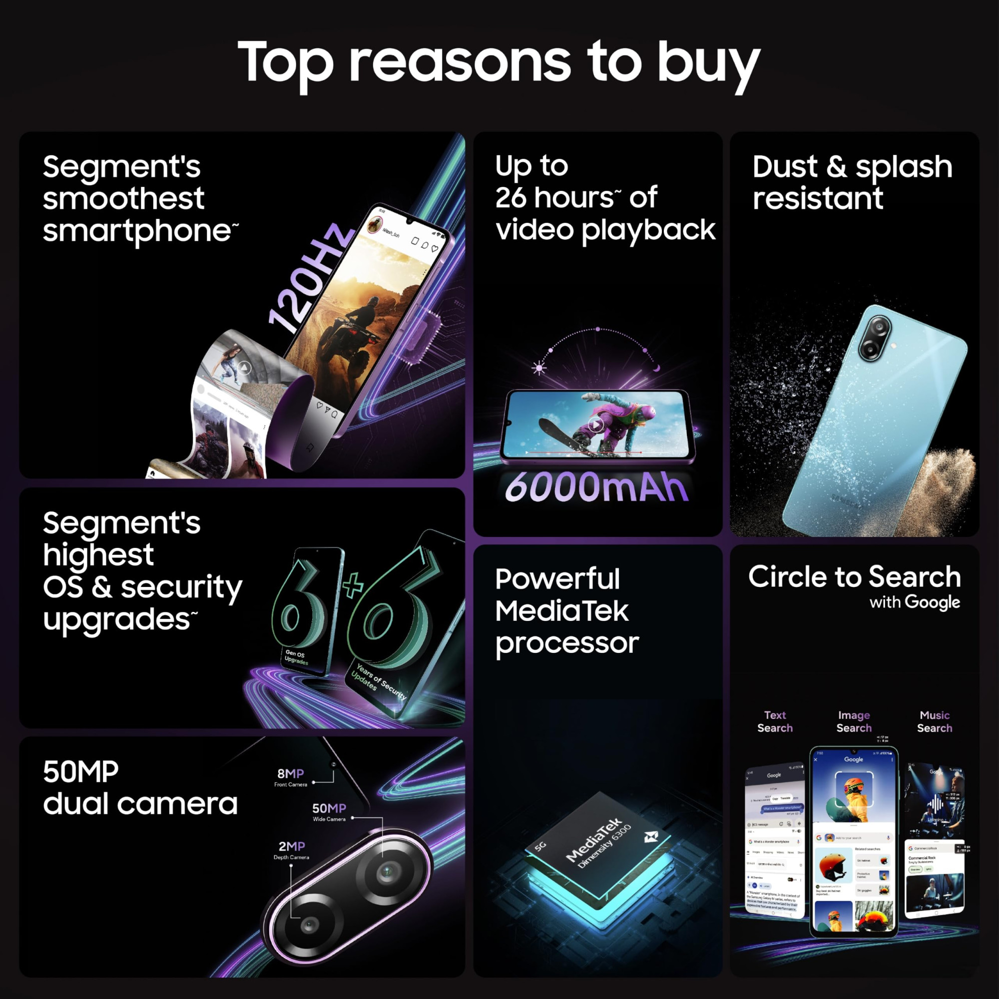 Samsung Galaxy M17e 5G 4 GB RAM 128GB Storage Vibe Violet