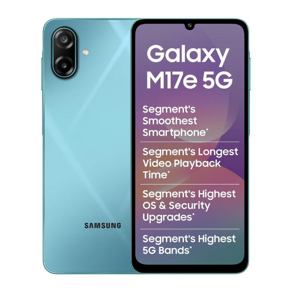Image of Samsung Galaxy M17e 5G Mobile (Blitz Blue, 6GB RAM, 128GB Storage)