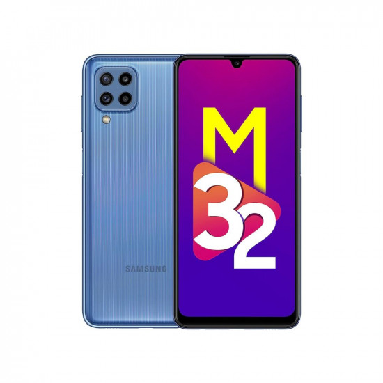Samsung Galaxy M32 (Light Blue, 4GB RAM, 64GB | FHD+ sAMOLED 90Hz Display | 6000mAh Battery | 64MP Quad Camera