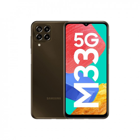 Samsung Galaxy M33 5G (Emerald Brown, 8GB, 128GB Storage) | 6000mAh Battery | 16GB RAM with RAM Plus | Without Charger