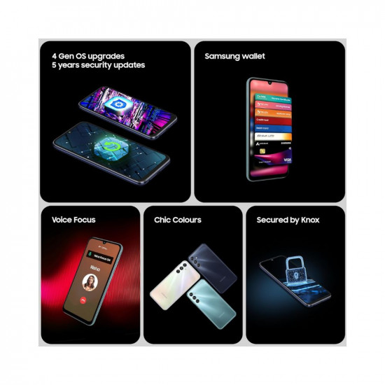 Samsung Galaxy M34 5G (Midnight Blue, 6GB, 128GB Storage) | 120Hz sAMOLED Display | 50MP Triple No Shake Cam | 6000 mAh Battery | 12GB RAM with RAM Plus | Android 13 | Without Charger