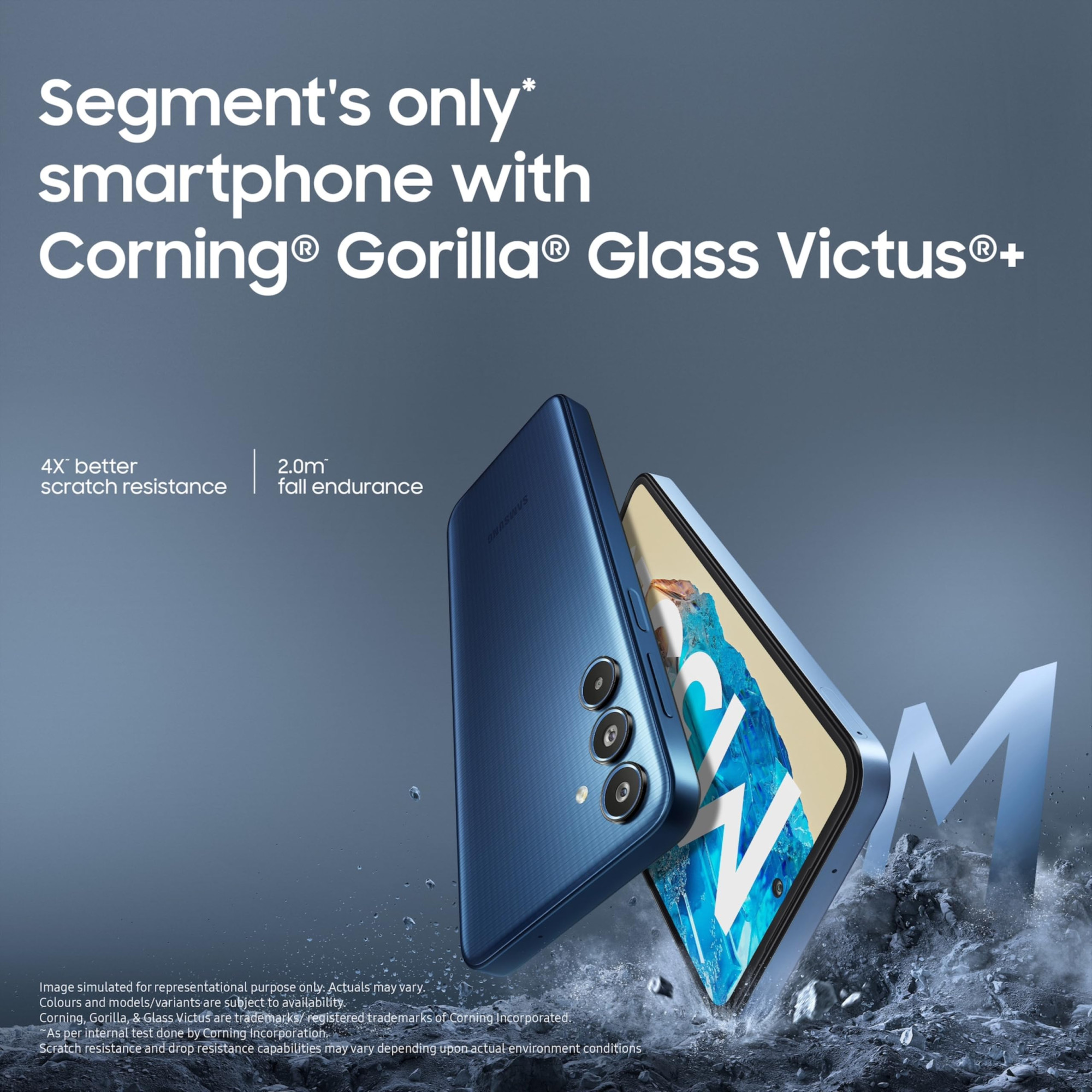 Samsung Galaxy M35 5G Daybreak Blue8GB RAM256GB Storage Corning Gorilla Glass Victus AnTuTu Score 595K  Vapour Cooling Chamber  6000mAh Battery  120Hz Super AMOLED Display Without Charger