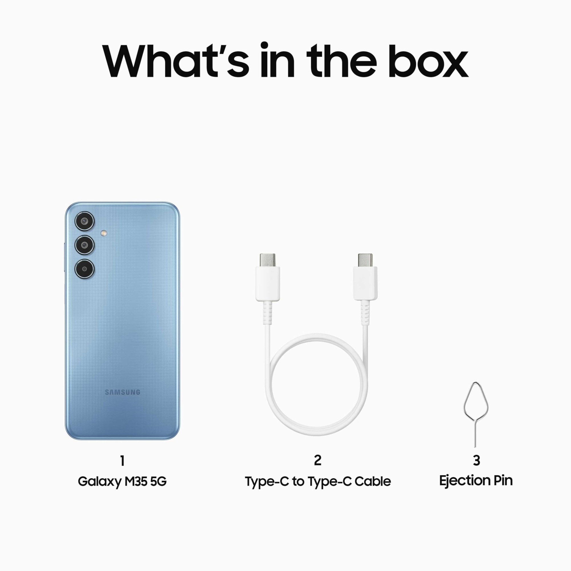 Samsung Galaxy M35 5G Daybreak Blue8GB RAM256GB Storage Corning Gorilla Glass Victus AnTuTu Score 595K  Vapour Cooling Chamber  6000mAh Battery  120Hz Super AMOLED Display Without Charger
