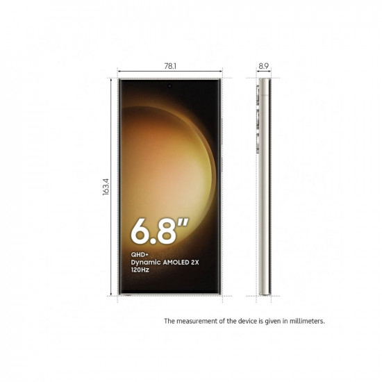 Samsung Galaxy S23 Ultra 5G (Cream, 12GB, 256GB Storage)